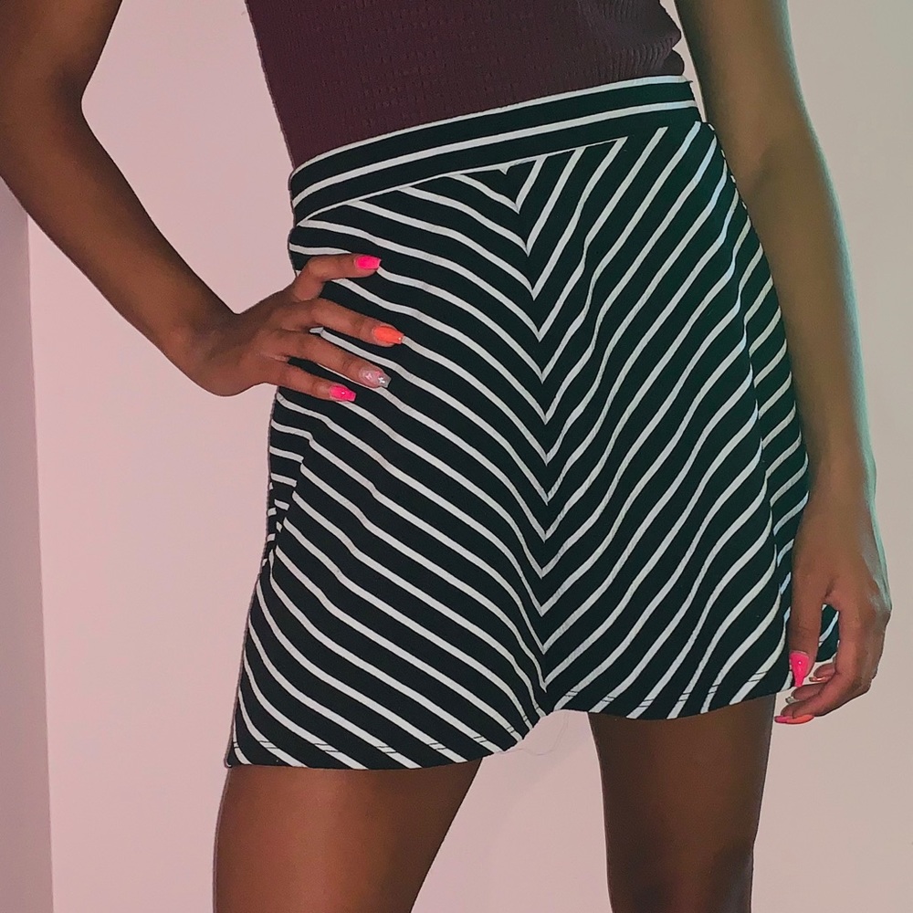 Black and White striped skirt!!!!